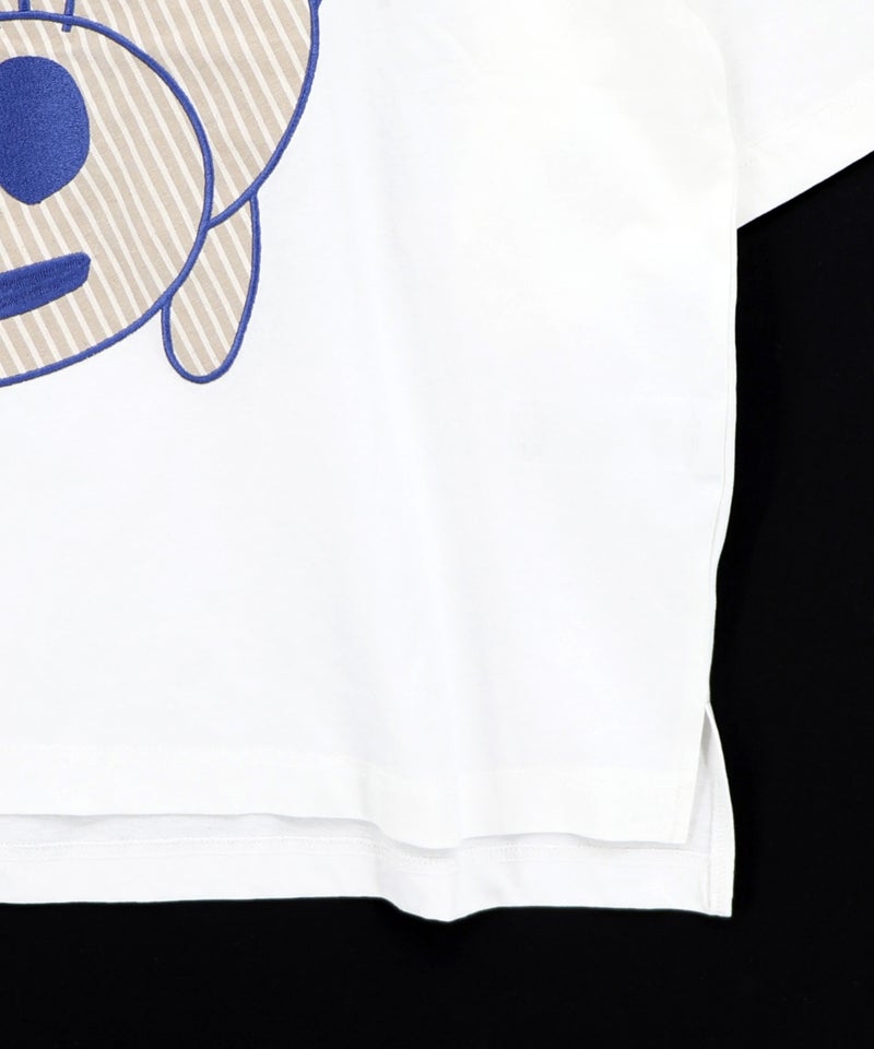 ポケットからこぼれウサギ アップリケTシャツ-20