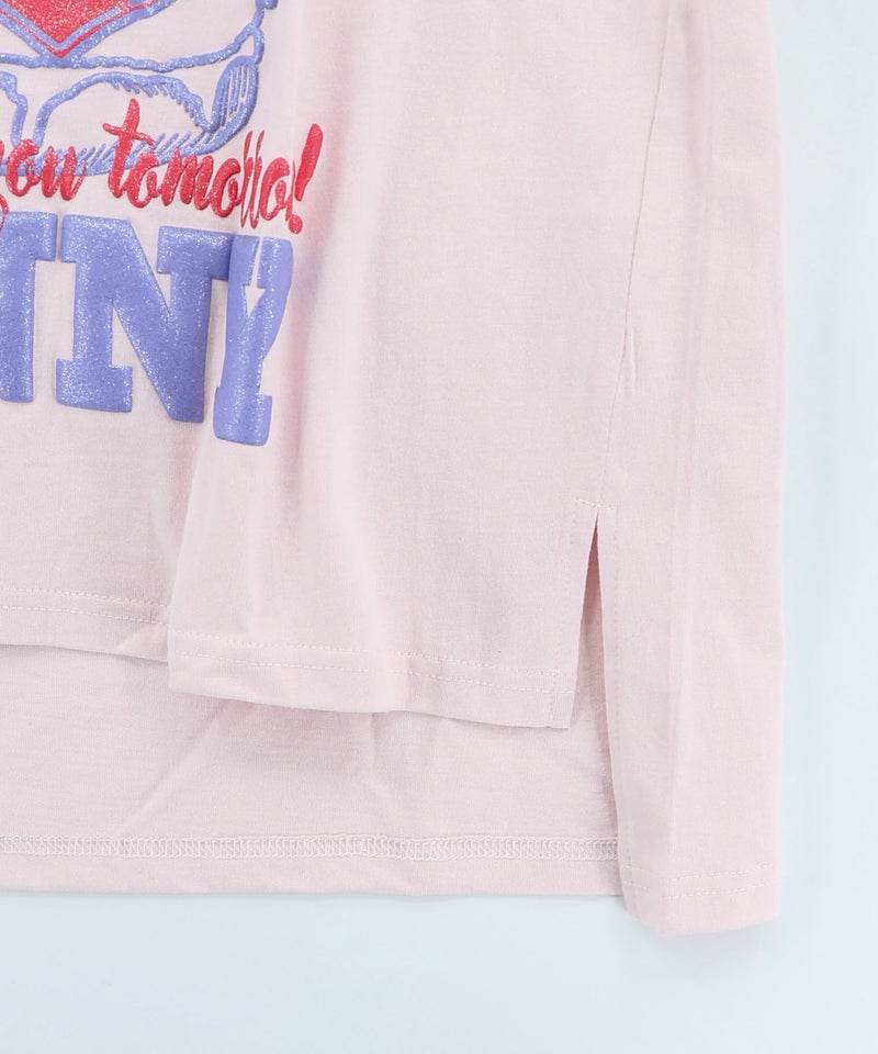 お昼寝ウサギinスカラーバーガー柄Tシャツ-21