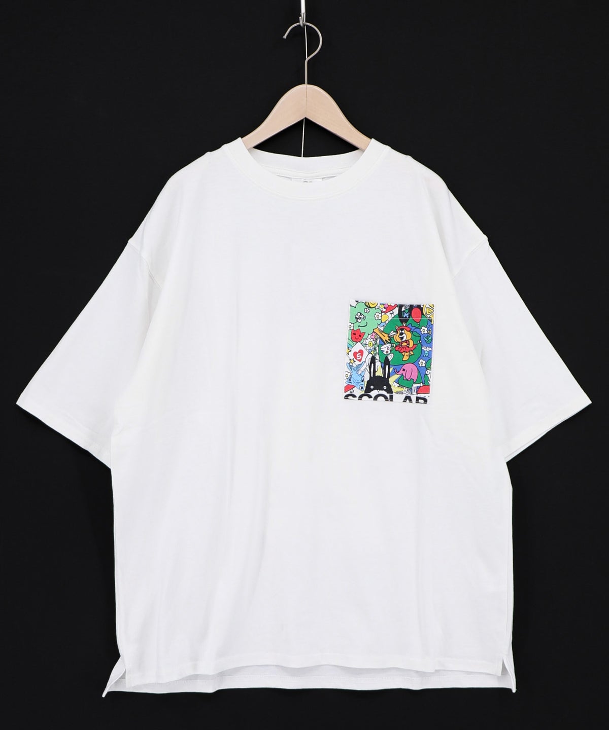 カートゥーン風 スカラーワールド柄Tシャツ-8