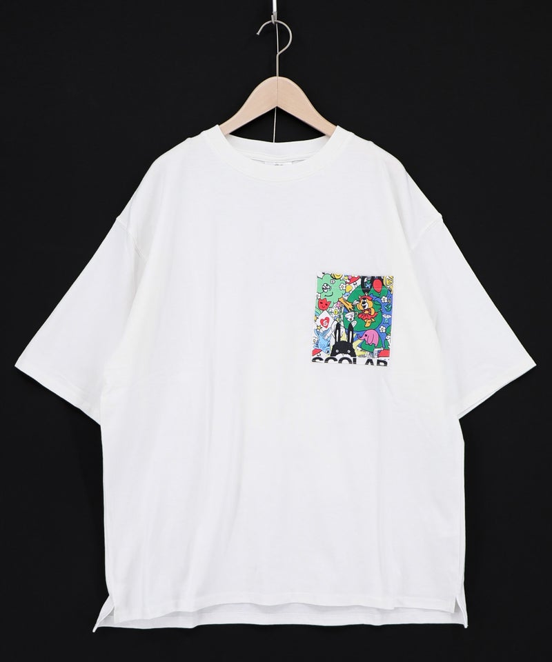 カートゥーン風 スカラーワールド柄Tシャツ-8