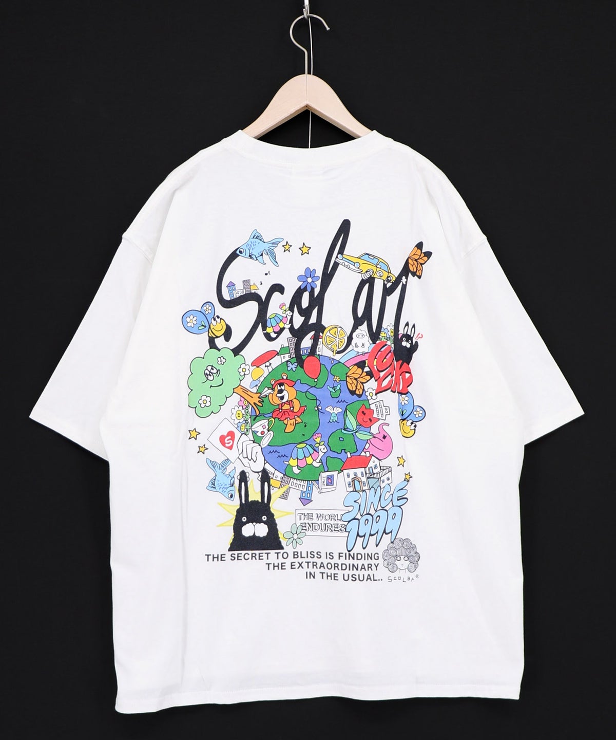 カートゥーン風 スカラーワールド柄Tシャツ-9