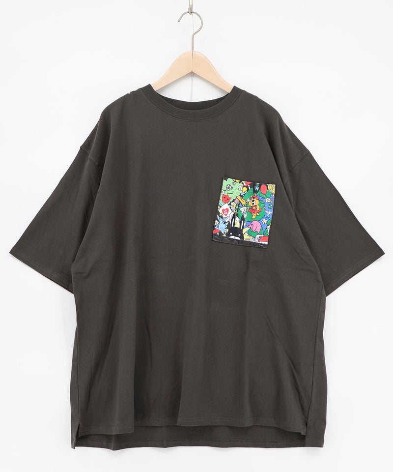 カートゥーン風 スカラーワールド柄Tシャツ-11