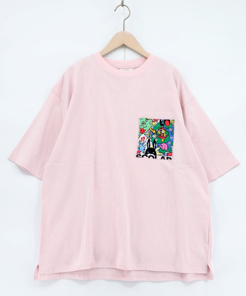 カートゥーン風 スカラーワールド柄Tシャツ-14