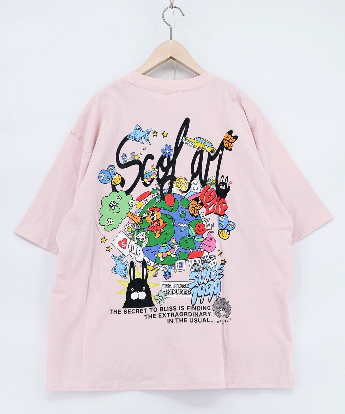 カートゥーン風 スカラーワールド柄Tシャツ-15