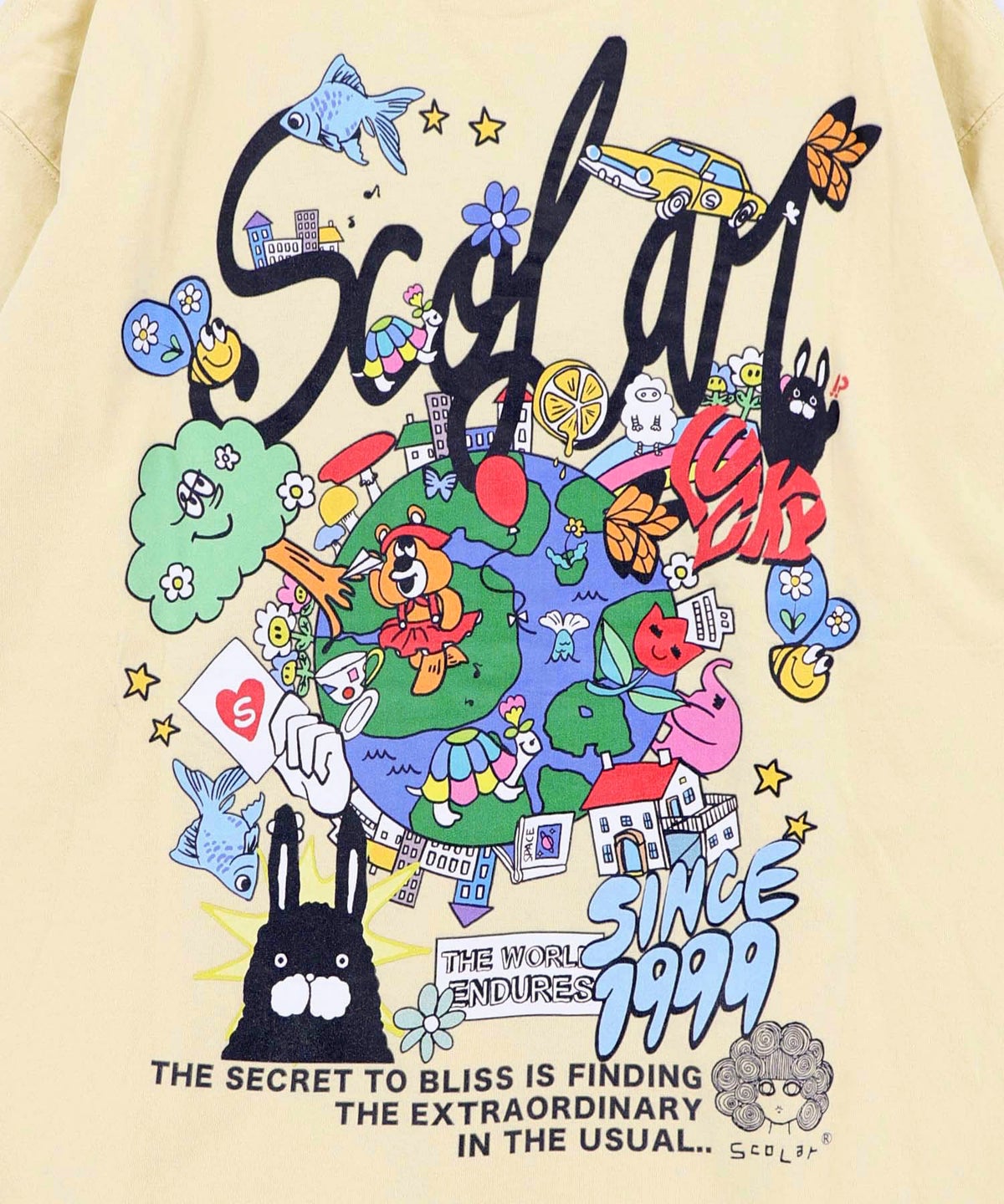 カートゥーン風 スカラーワールド柄Tシャツ-19