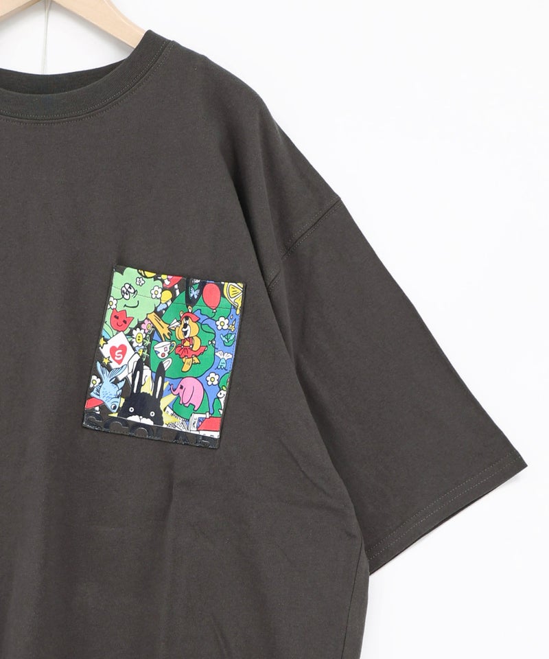カートゥーン風 スカラーワールド柄Tシャツ-21