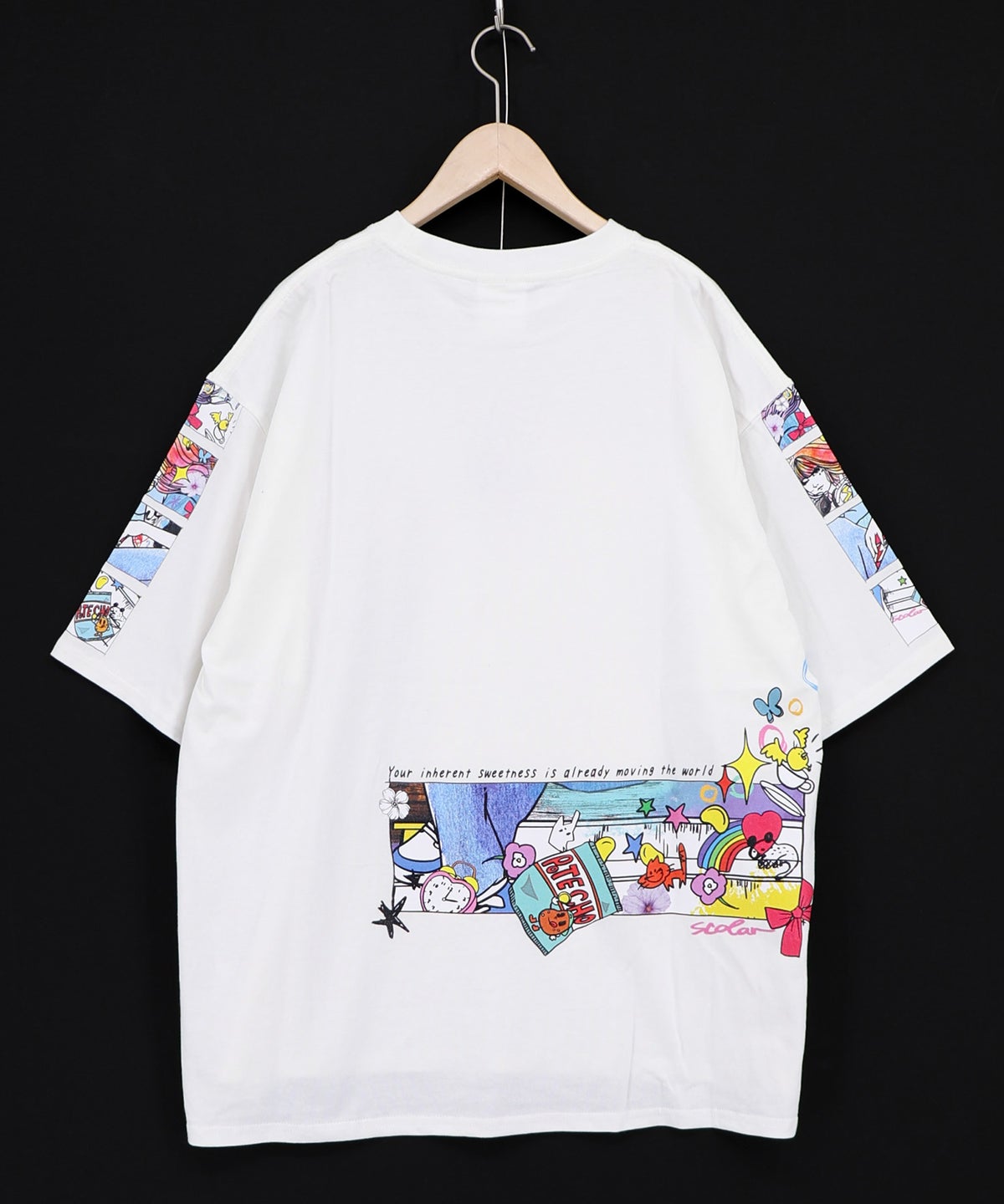 カラフルストリートガール柄Tシャツ-10