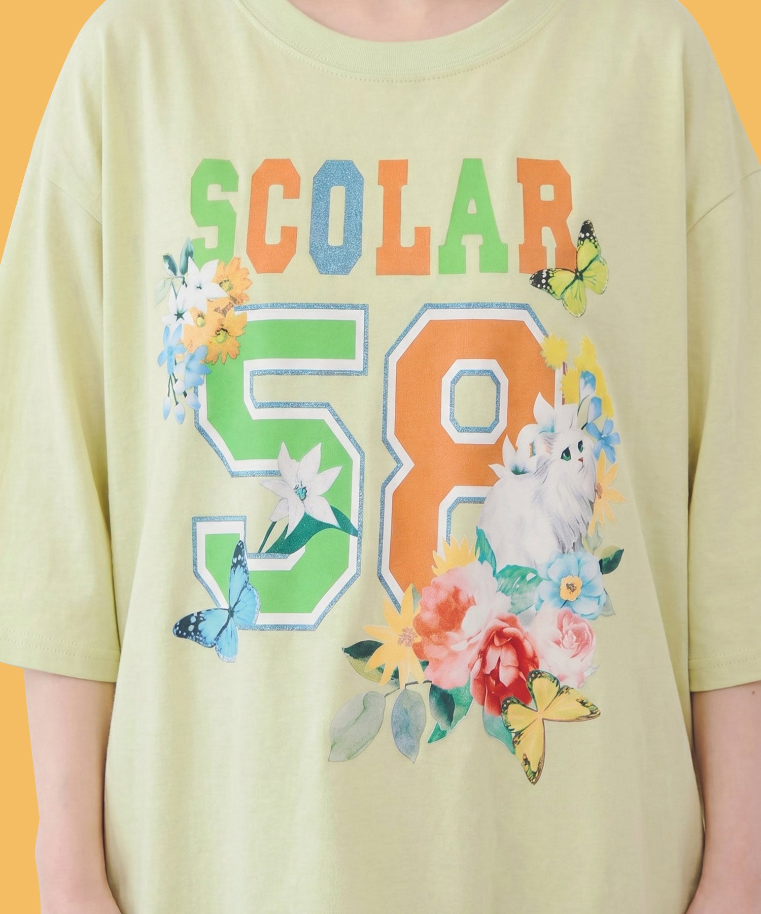 162656：花ネコ×スカラーナンバー柄 接触冷感Tシャツの通販-ScoLar