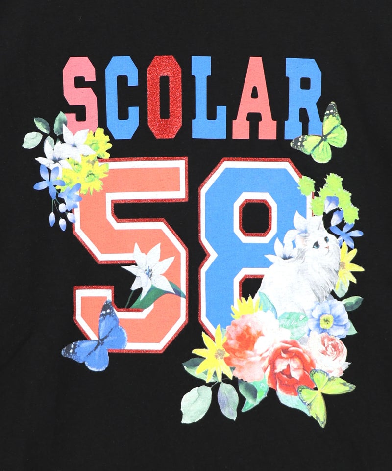 花ネコ×スカラーナンバー柄 接触冷感Tシャツ-10