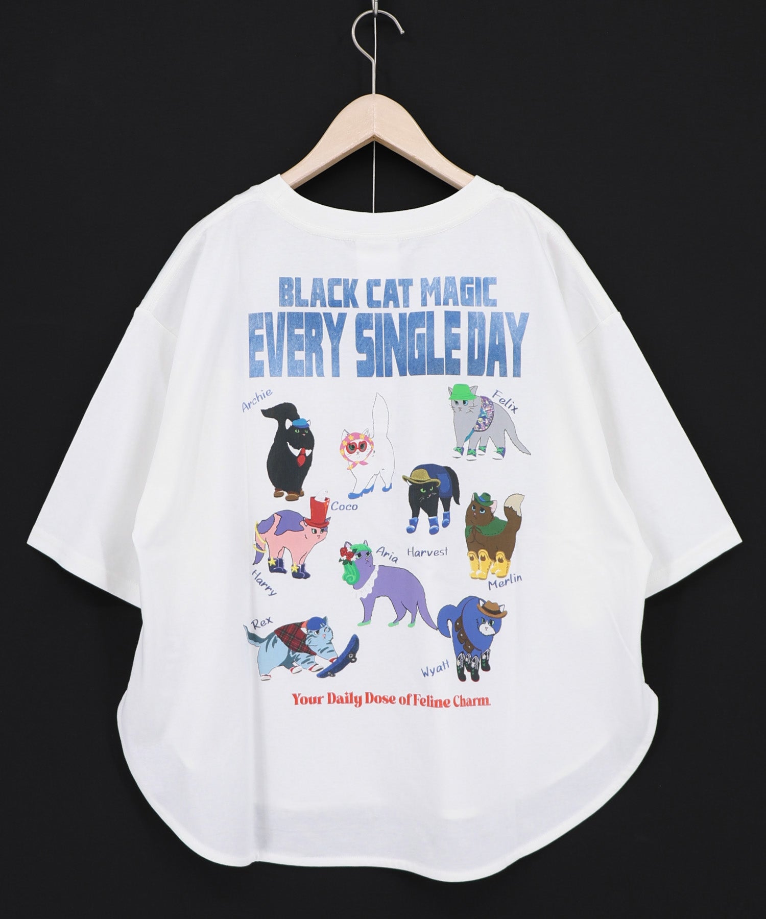 162655：ブラックキャットマジック柄 接触冷感Tシャツの通販-ScoLar