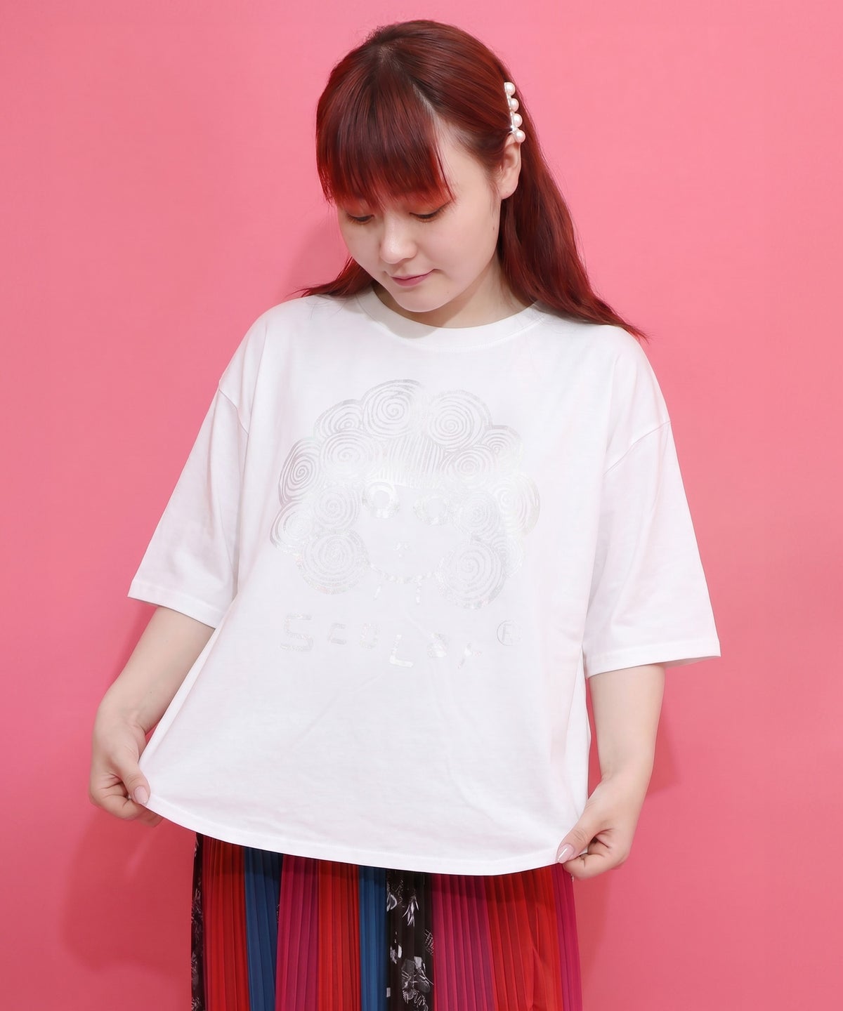 オーロラ箔プリントスカラーちゃん 接触冷感Tシャツ-1