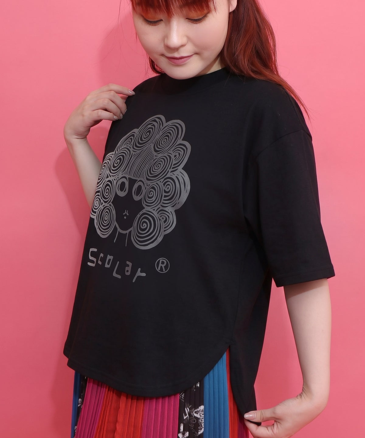 オーロラ箔プリントスカラーちゃん 接触冷感Tシャツ-3