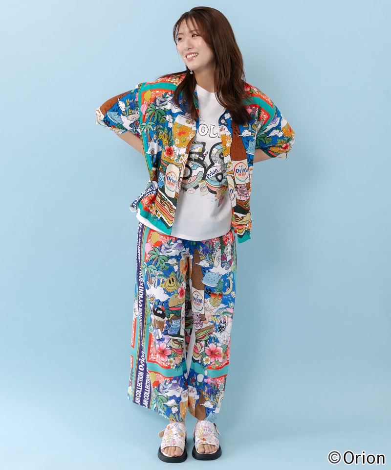 orion×ScoLar スカーフ柄シャツ-2
