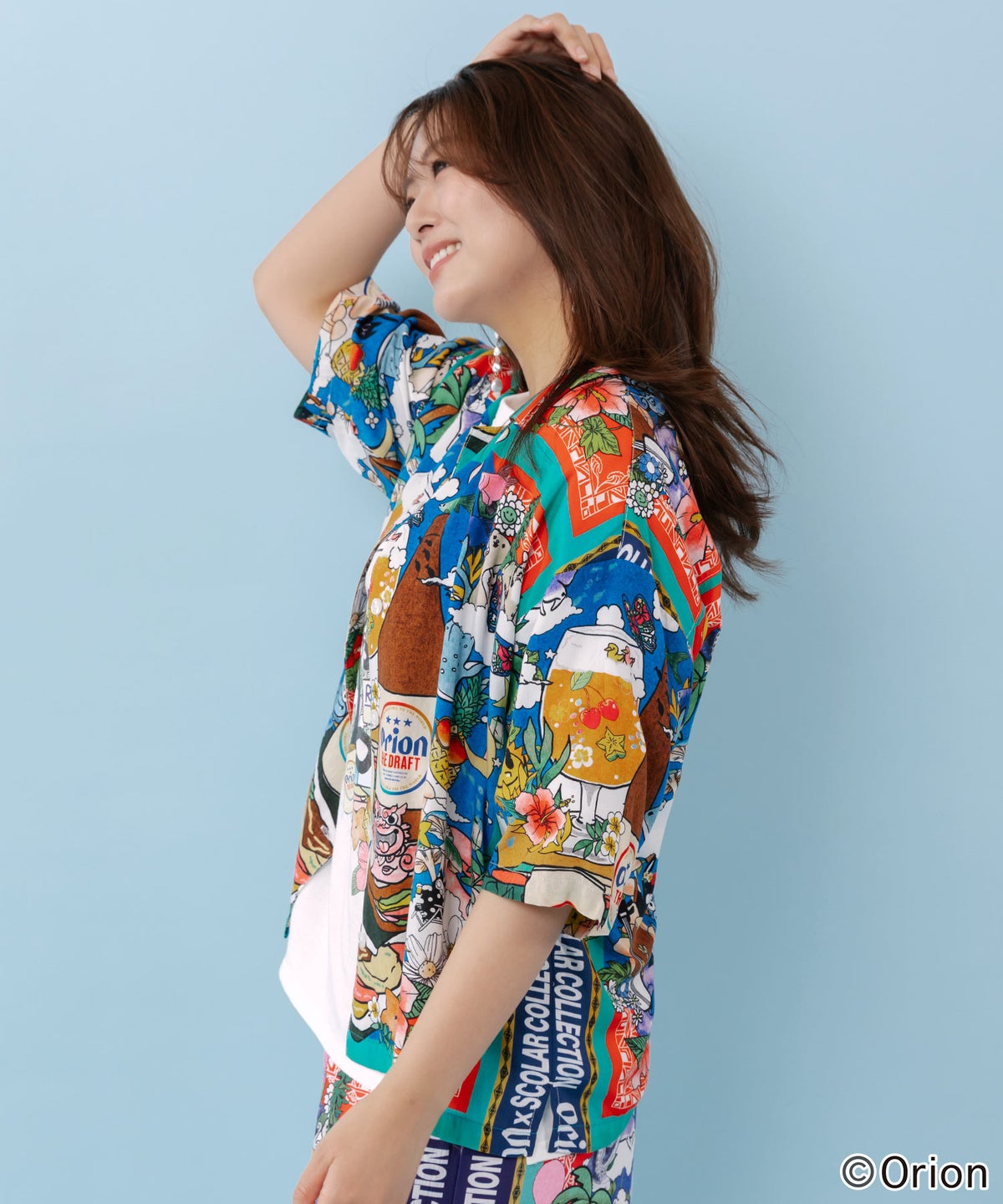 orion×ScoLar スカーフ柄シャツ-5