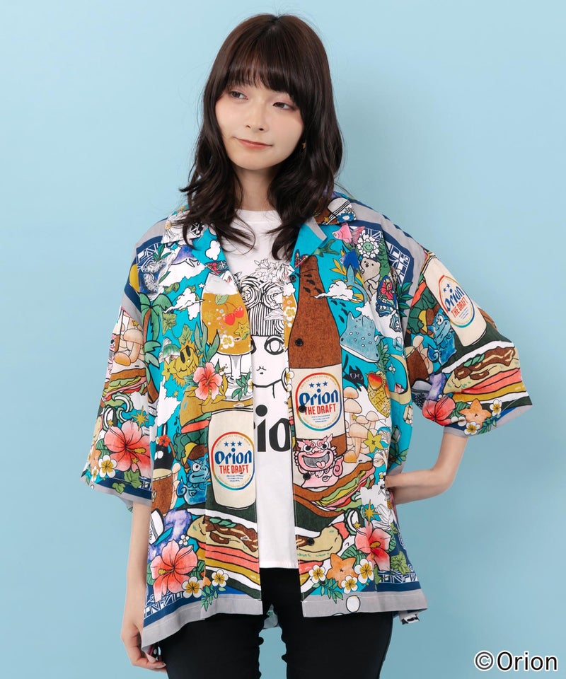 orion×ScoLar スカーフ柄シャツ-9