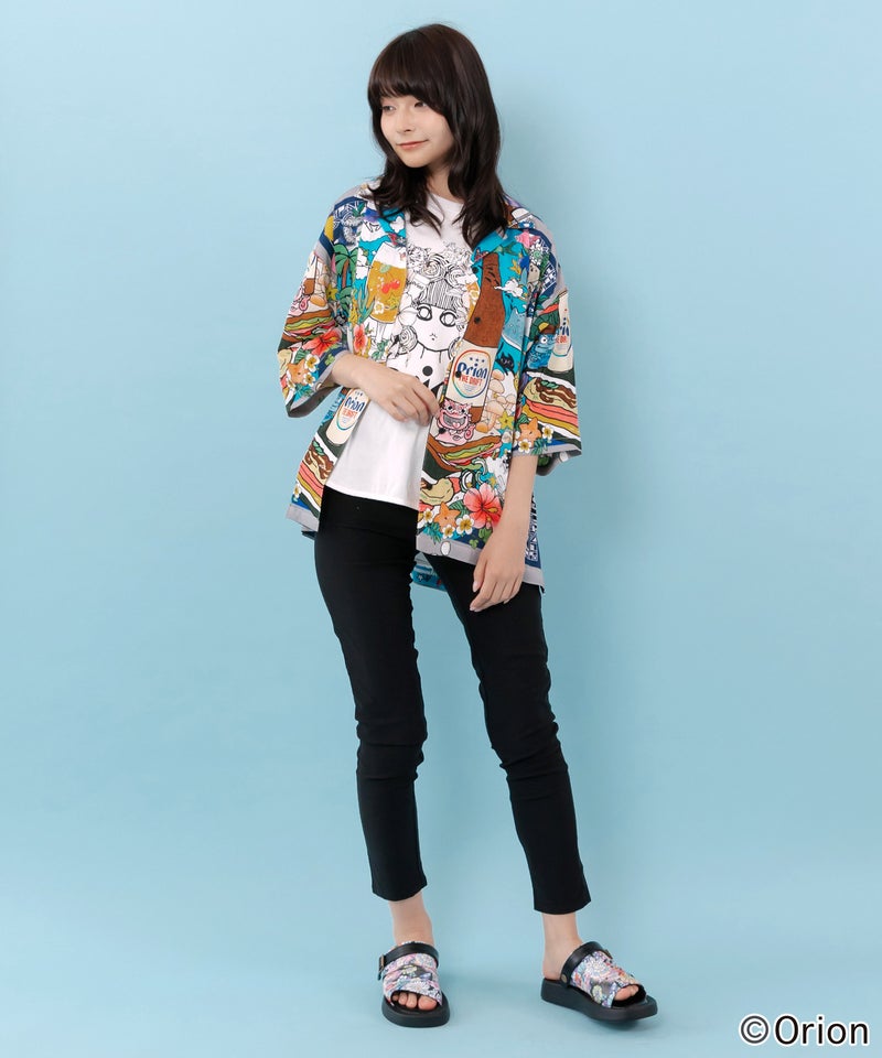 orion×ScoLar スカーフ柄シャツ-10