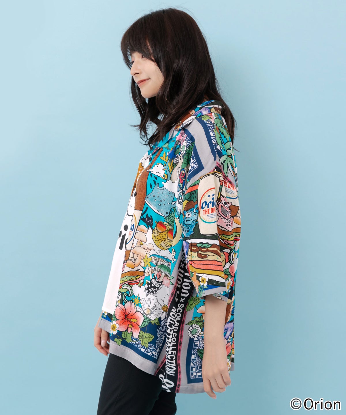 orion×ScoLar スカーフ柄シャツ-11