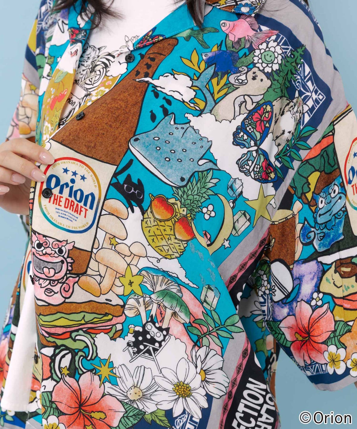 orion×ScoLar スカーフ柄シャツ-13