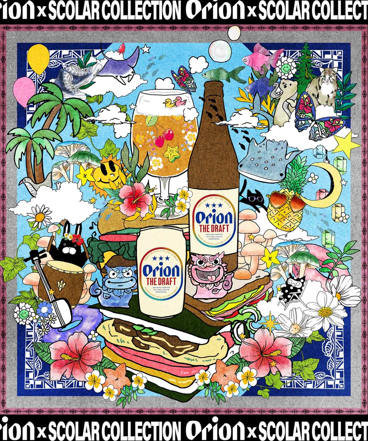 orion×ScoLar スカーフ柄シャツ-16