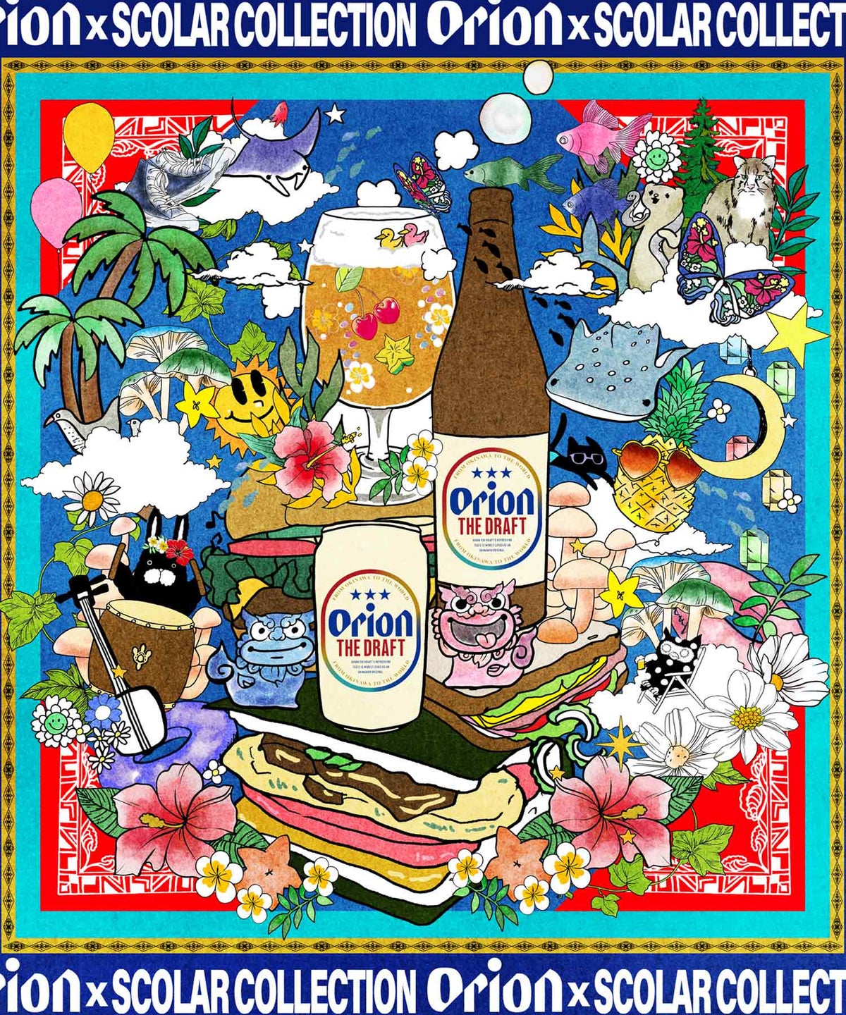orion×ScoLar スカーフ柄シャツ-19