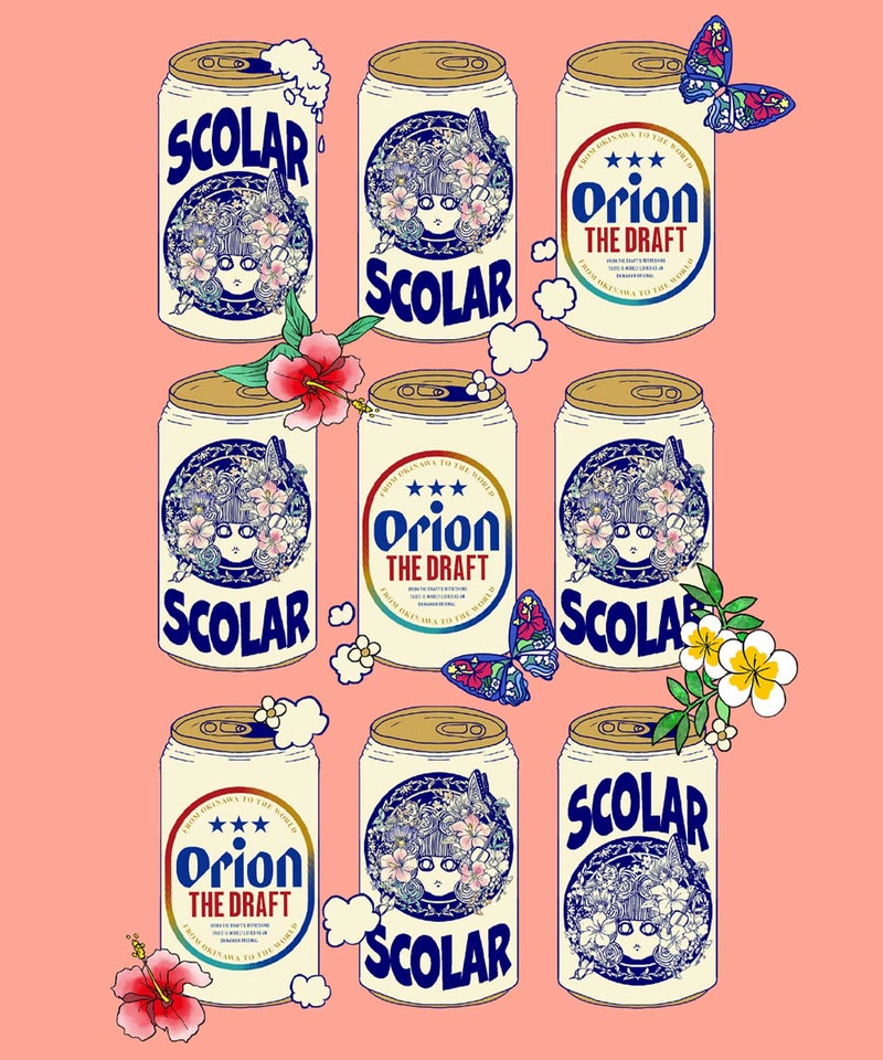 orion×ScoLar Beer缶コレクションTシャツ-15