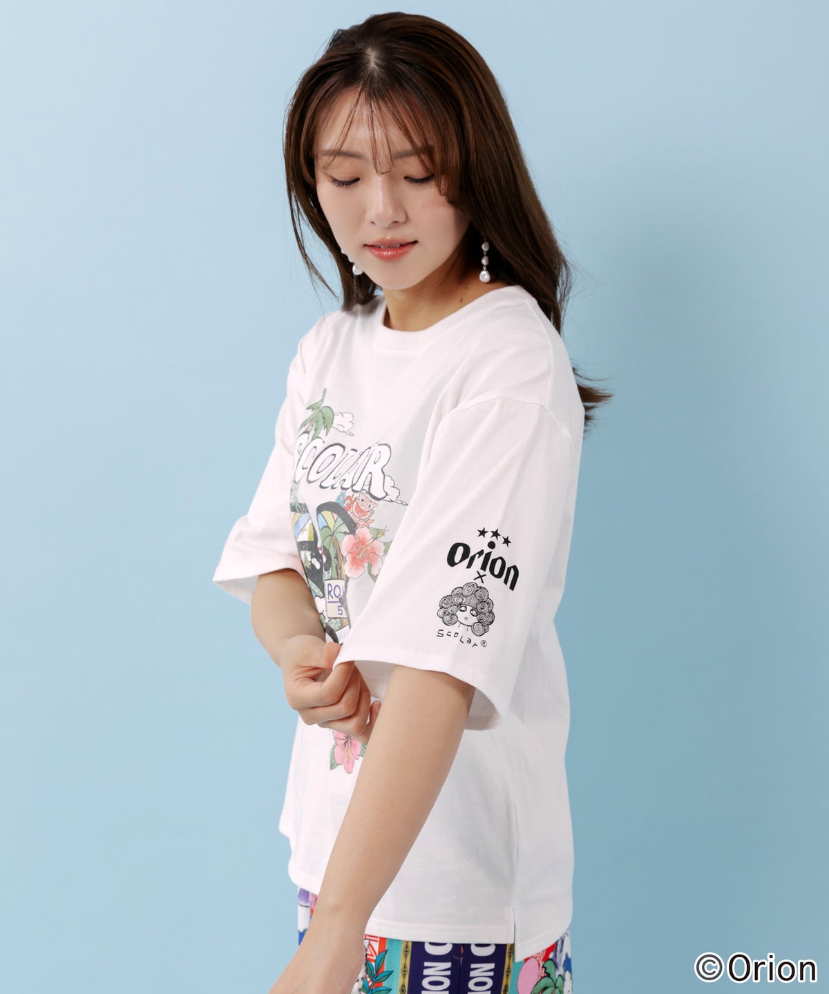 orion×ScoLar ROUTE58沖縄柄Tシャツ-5