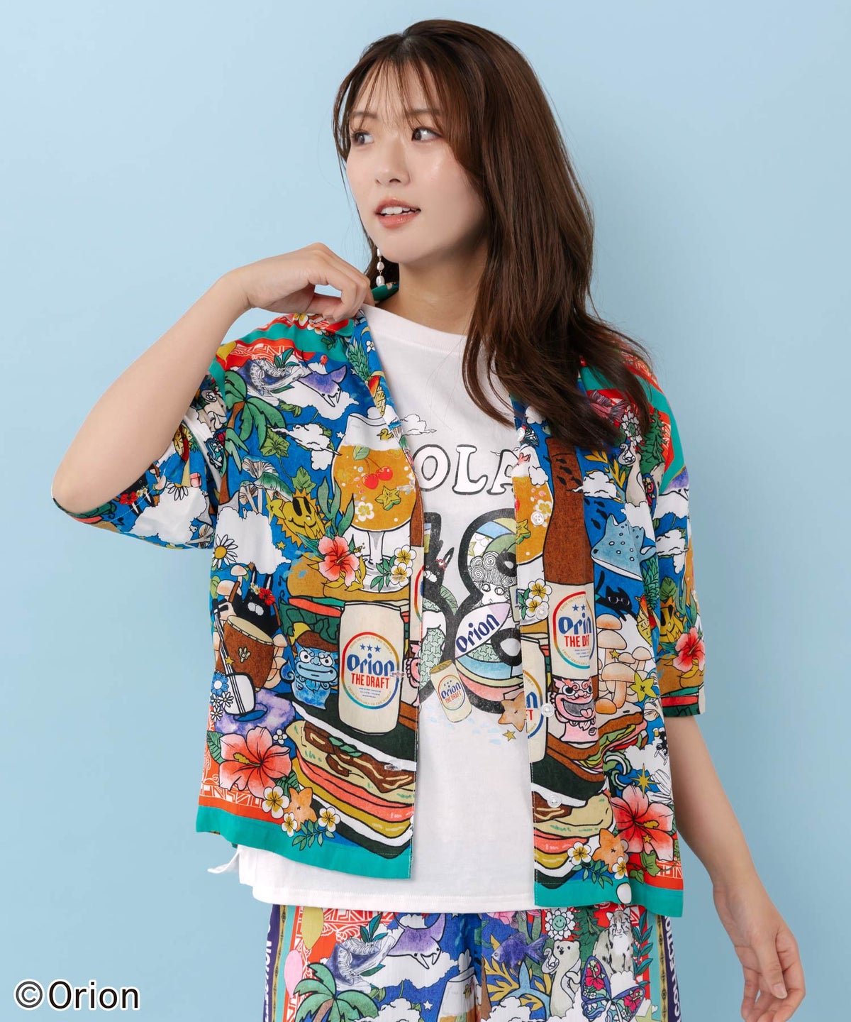 orion×ScoLar ROUTE58沖縄柄Tシャツ-7