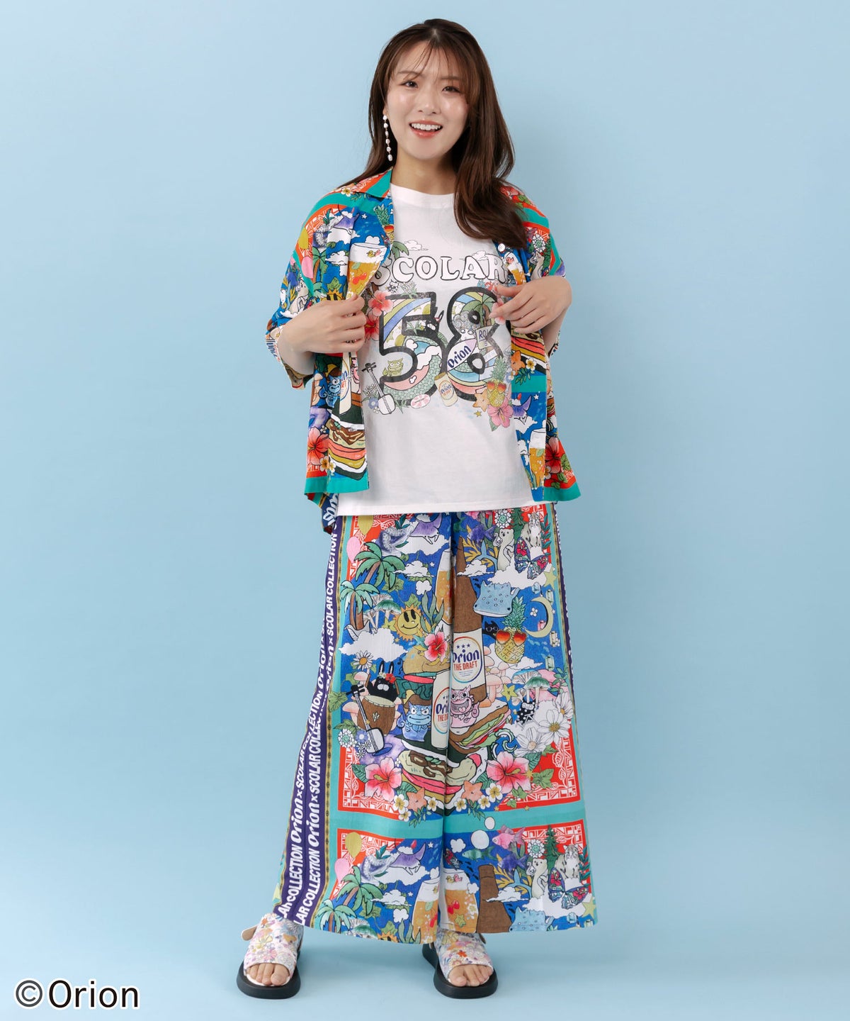 orion×ScoLar ROUTE58沖縄柄Tシャツ-8