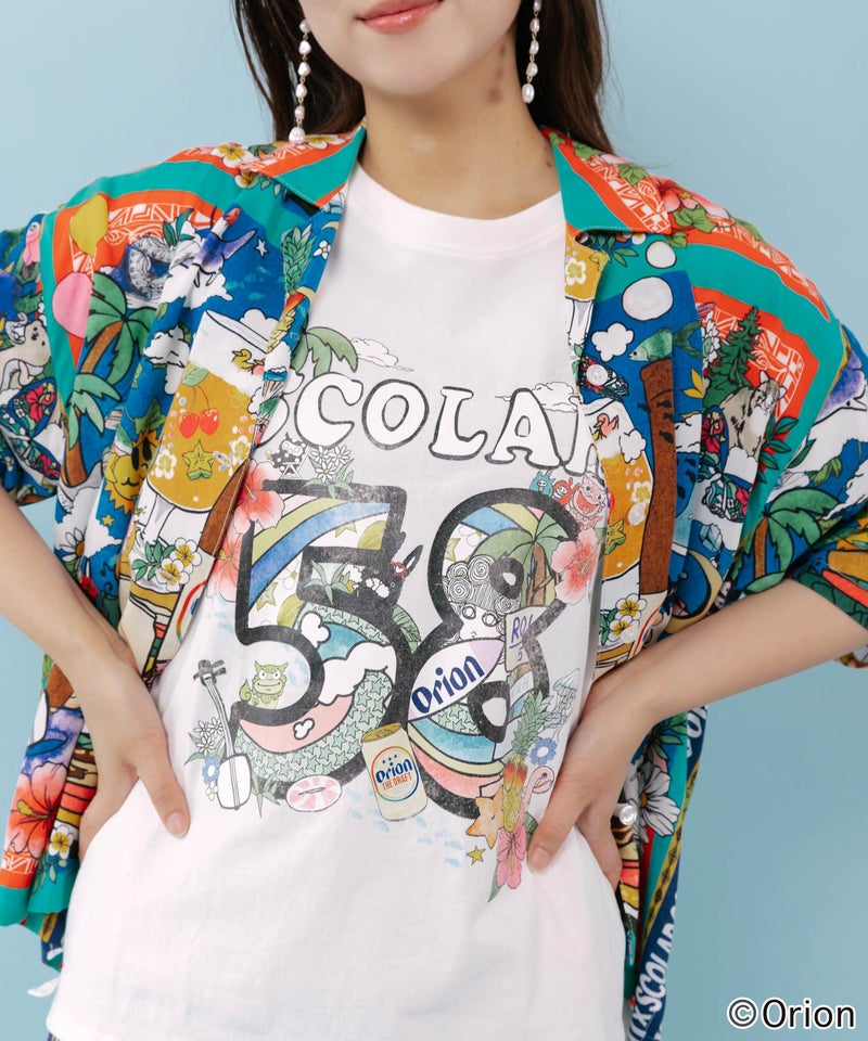 orion×ScoLar ROUTE58沖縄柄Tシャツ-9