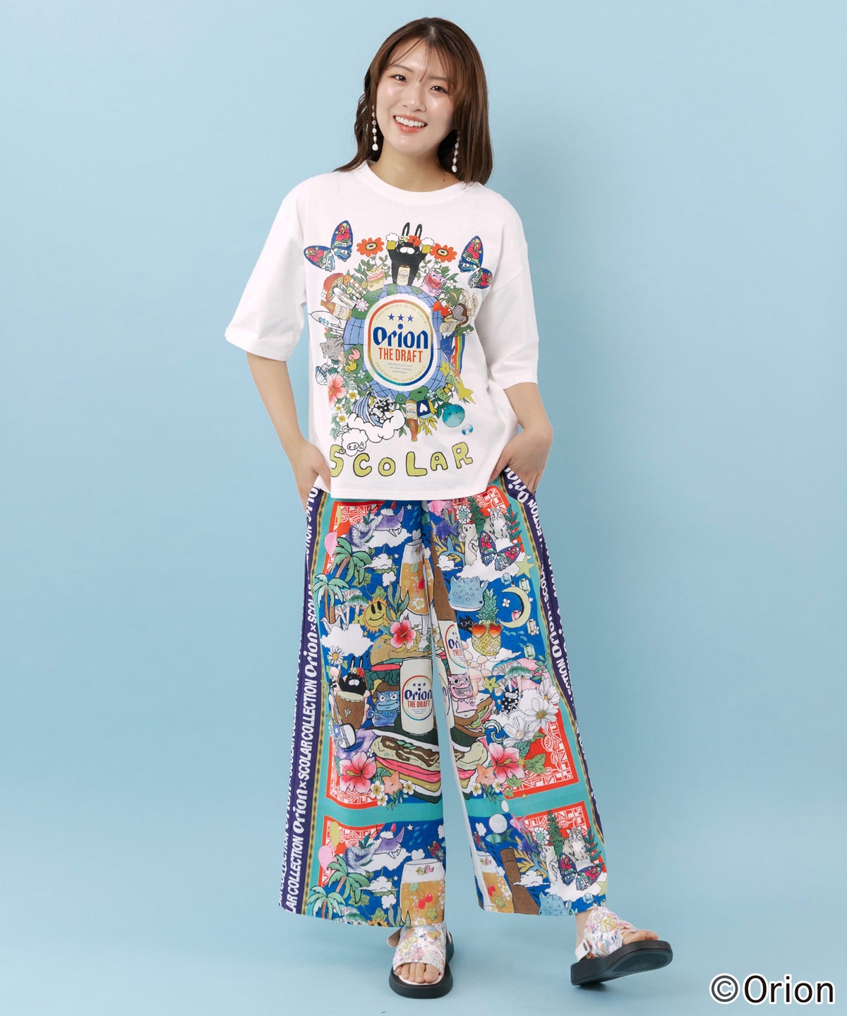 orion×ScoLar ワンダーランド柄Tシャツ-3