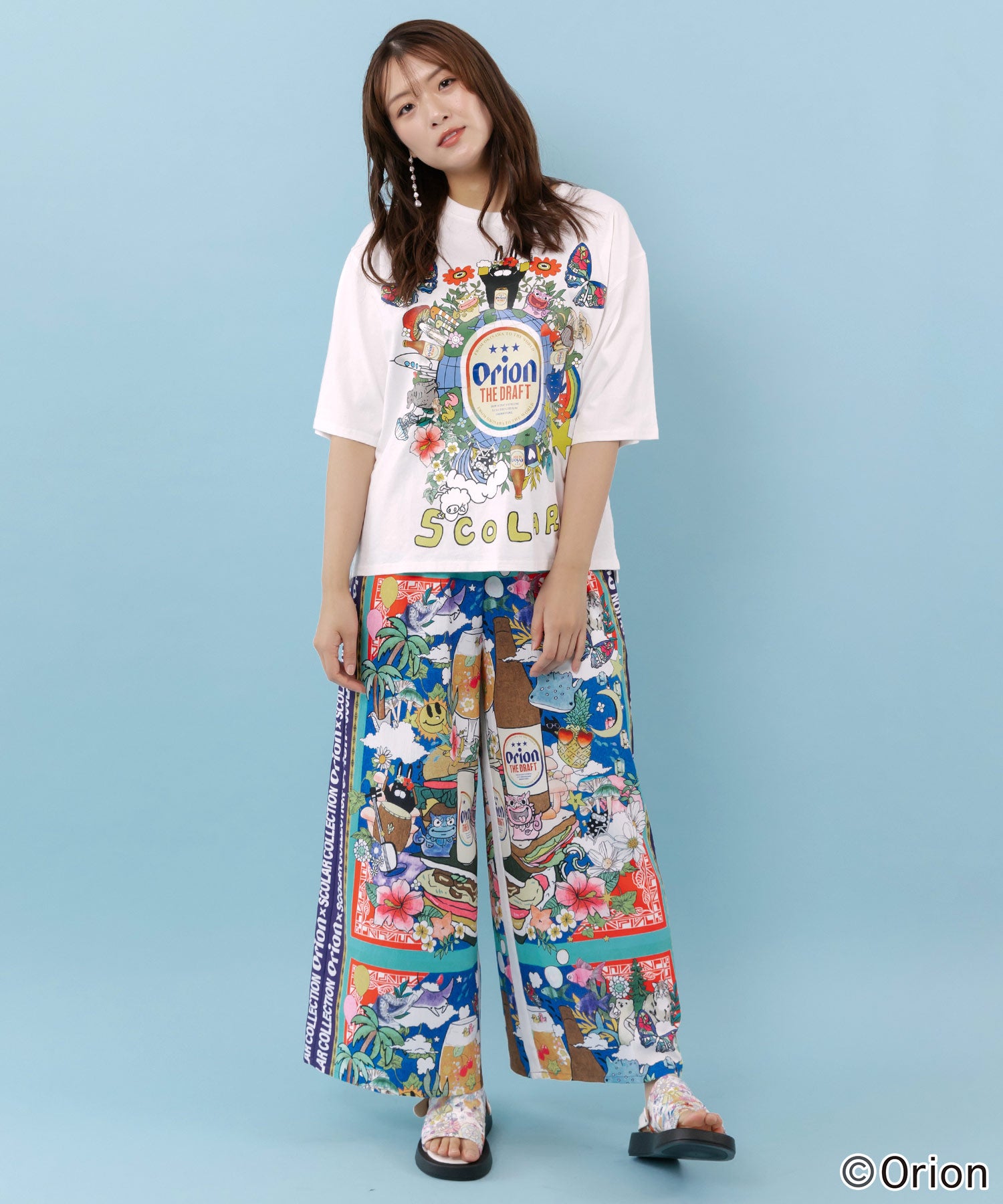 ゆらこ様　オーダー品 6月中旬頃発送予定】462008：orion×ScoLar ワンダーランド柄Tシャツの