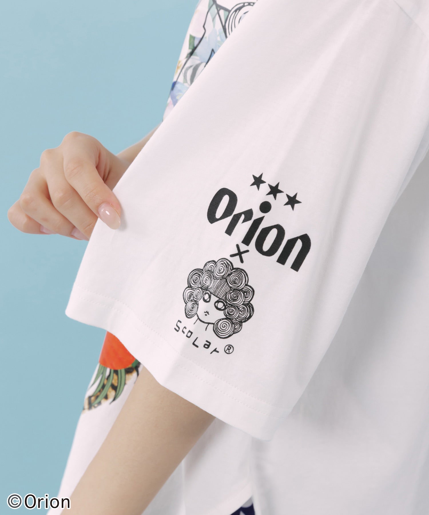 6月中旬頃発送予定】462007：orion×ScoLar ボタニカルパラダイス柄T