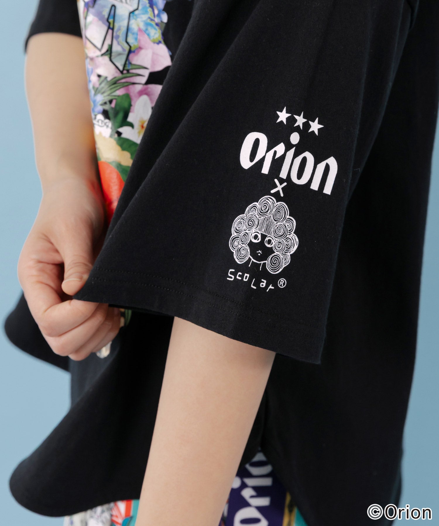 6月中旬頃発送予定】462007：orion×ScoLar ボタニカルパラダイス柄T