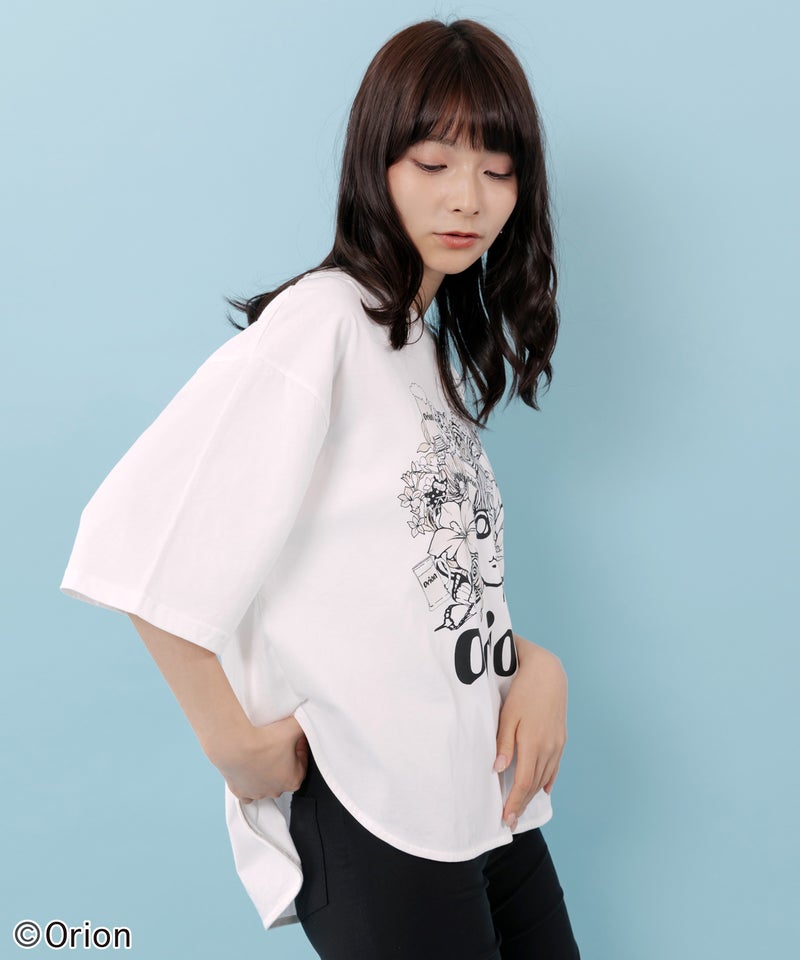 orion×ScoLar フラワーカーニバル柄Tシャツ-2