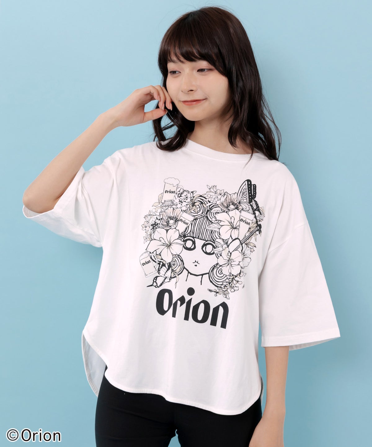 orion×ScoLar フラワーカーニバル柄Tシャツ-6