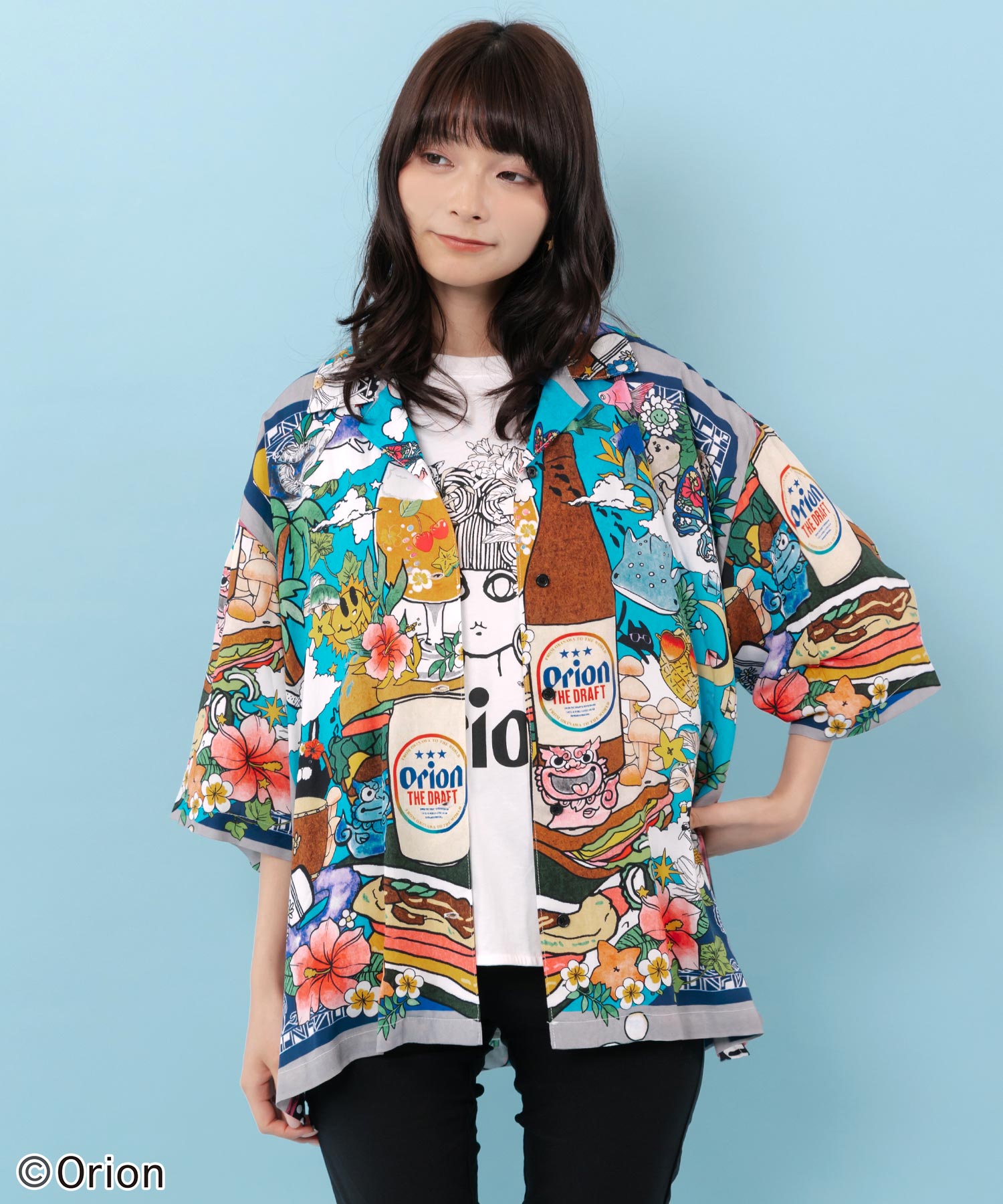 462006：orion×ScoLar フラワーカーニバル柄Tシャツの通販-ScoLar