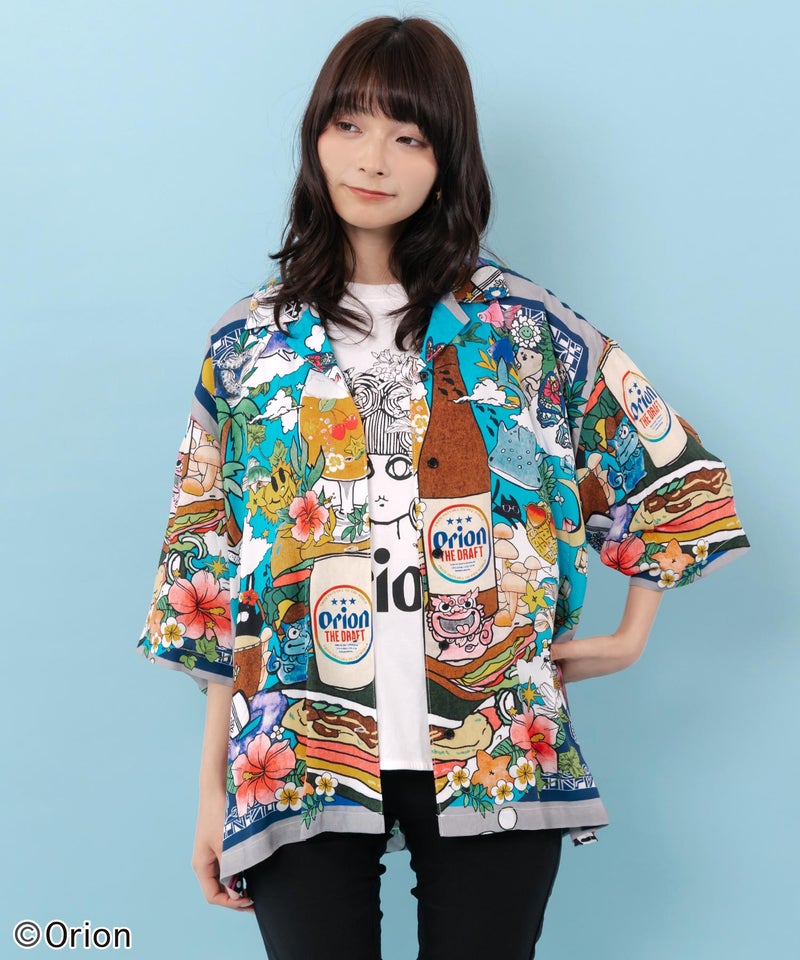 orion×ScoLar フラワーカーニバル柄Tシャツ-8