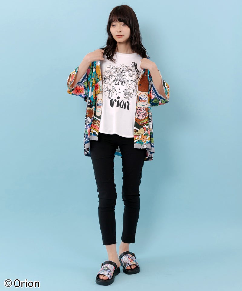 orion×ScoLar フラワーカーニバル柄Tシャツ-9