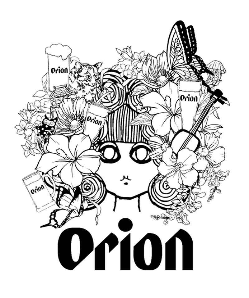 orion×ScoLar フラワーカーニバル柄Tシャツ-10