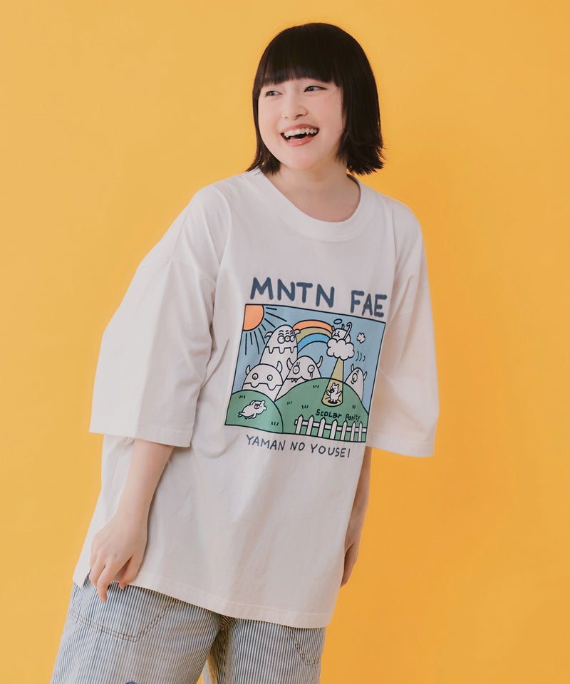 山の妖精とお散歩Tシャツ-3