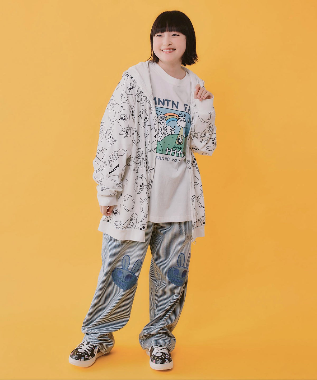 山の妖精とお散歩Tシャツ-8