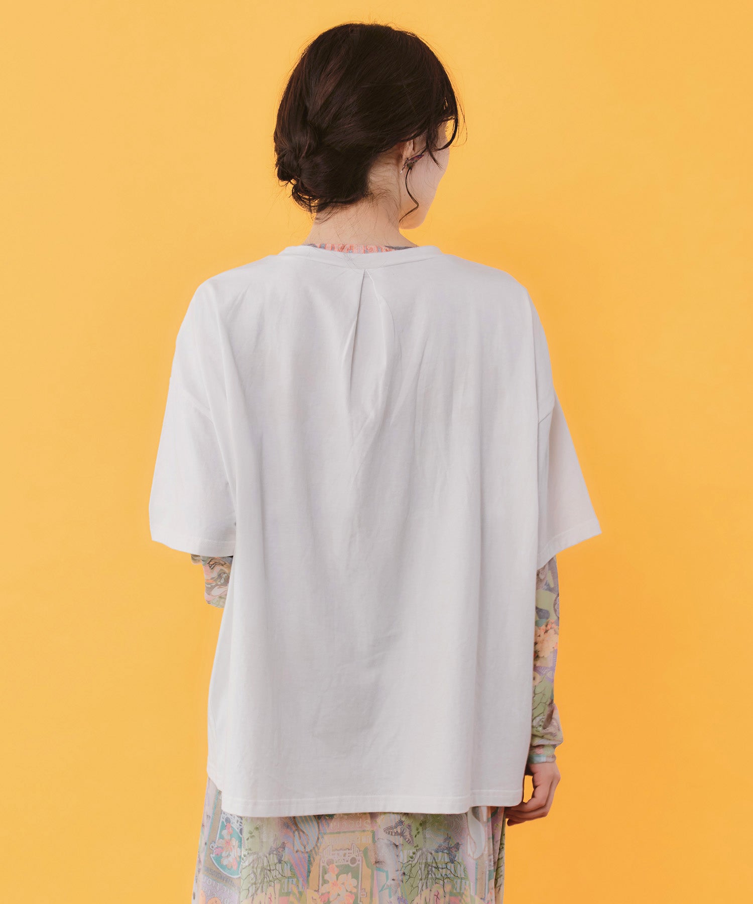 162675：レースリボン付き 花ネコ柄Tシャツの通販-ScoLar