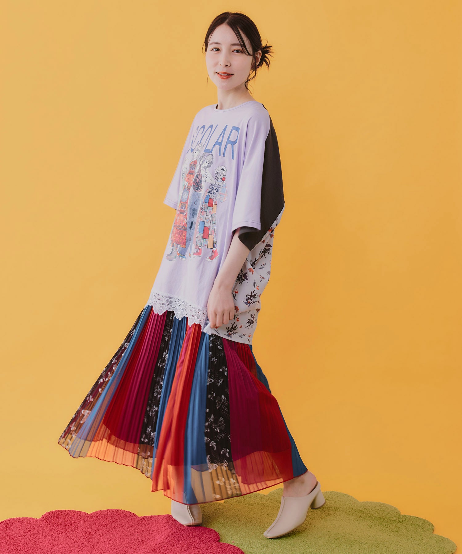 クロム様 162672：スカラーガールズ レース付きTシャツの通販-ScoLar