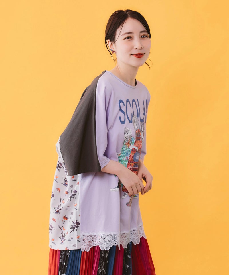 スカラガールズ レース付きTシャツ-4