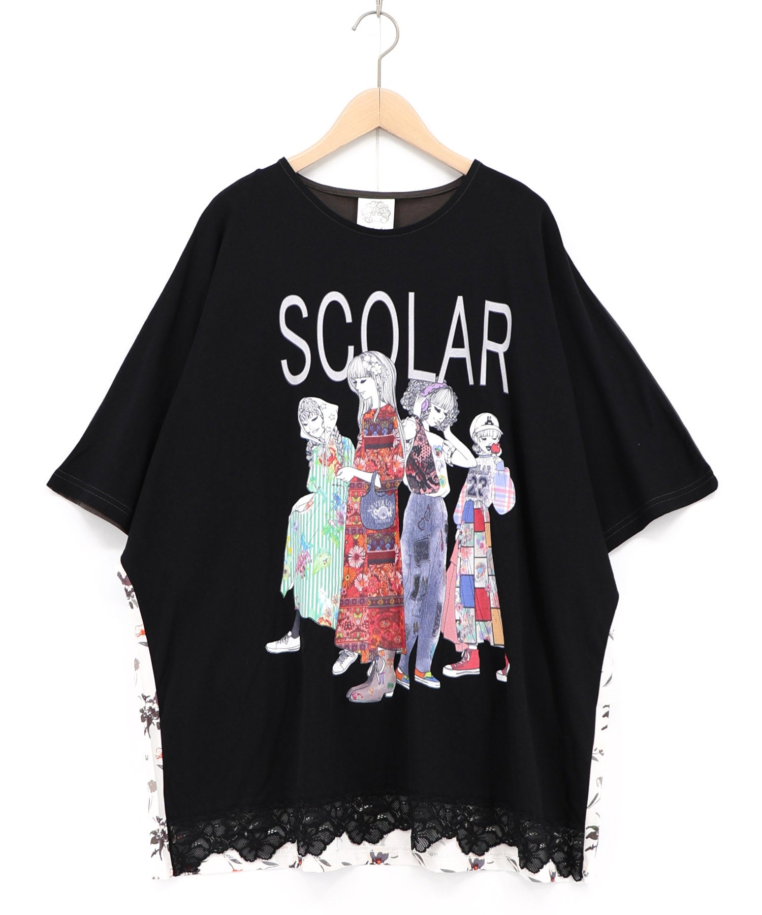 162672：スカラーガールズ レース付きTシャツの通販-ScoLar