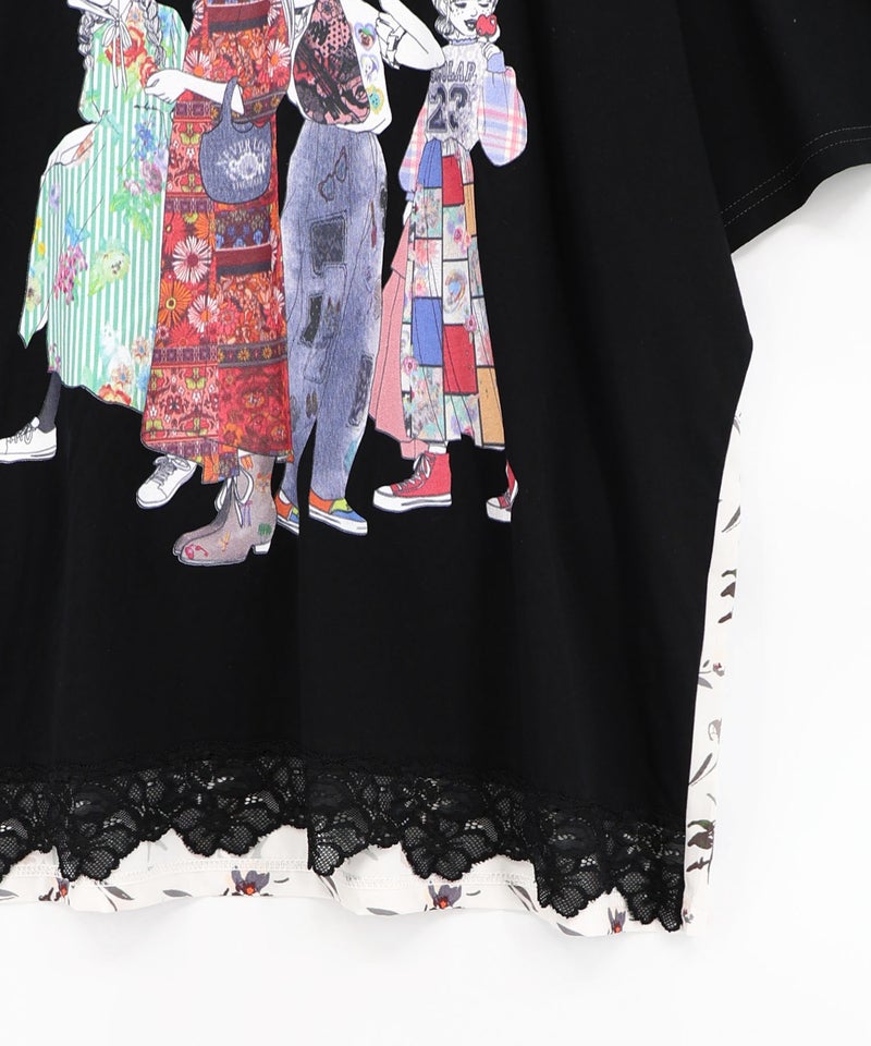 スカラガールズ レース付きTシャツ-21