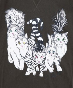 にらめっこネコちゃん ワイドTシャツ-12