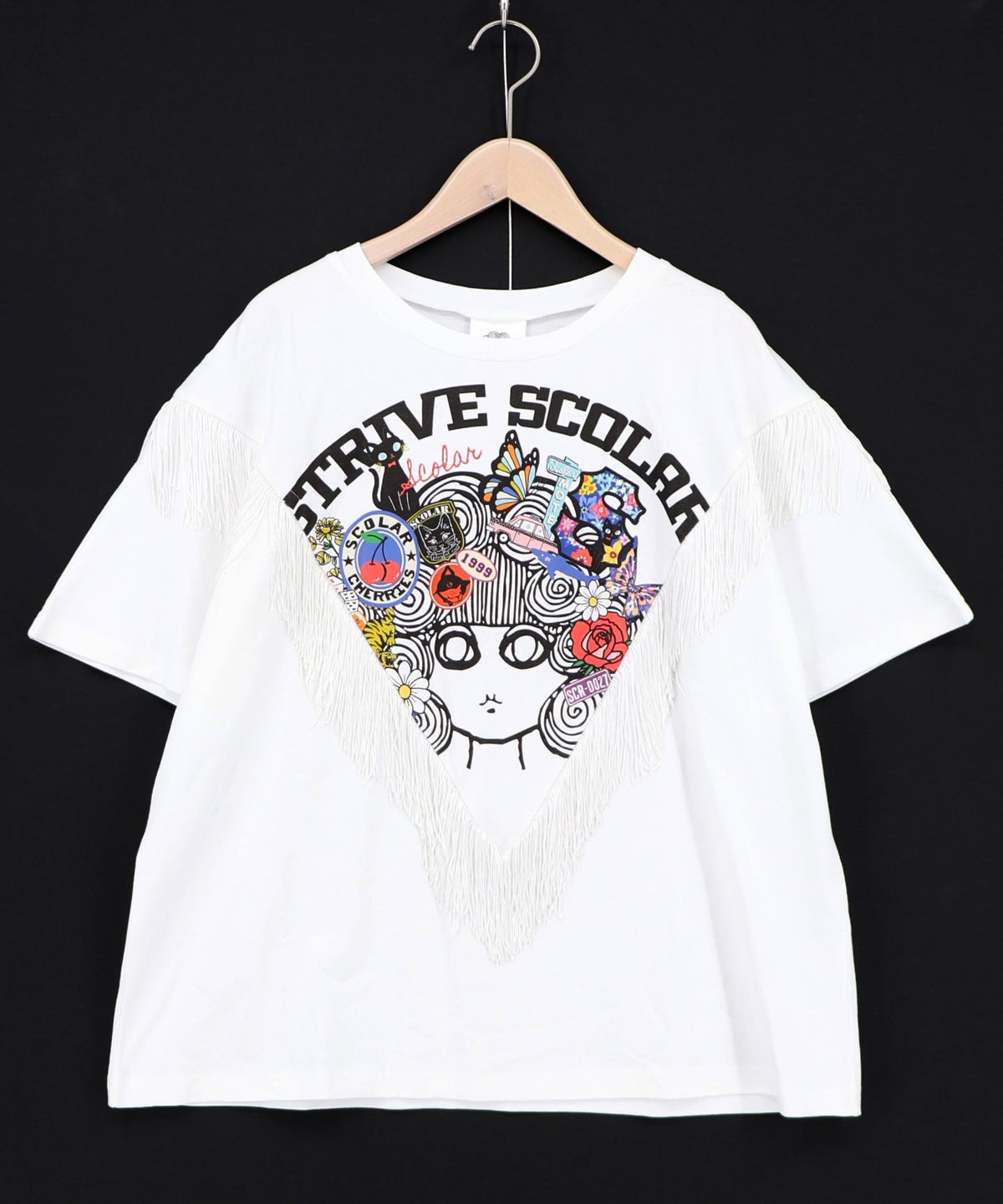 フリンジ入り アメリカン風スカラーちゃんTシャツ-8
