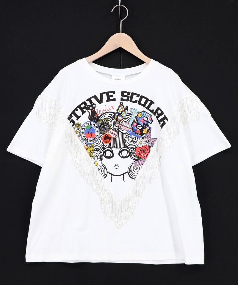 フリンジ入り アメリカン風スカラーちゃんTシャツ-8