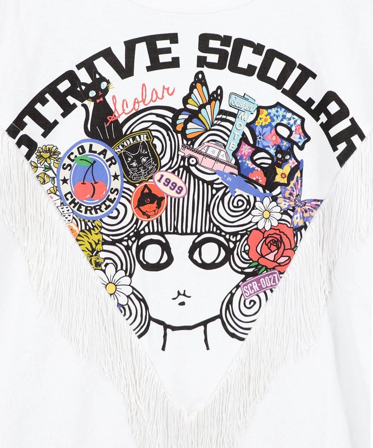 フリンジ入り アメリカン風スカラーちゃんTシャツ-9